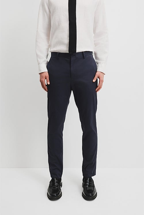 Slim Fit Organically Grown Cotton Stretch Pant