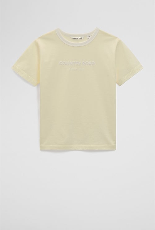 Australian Cotton Contrast Logo T-Shirt