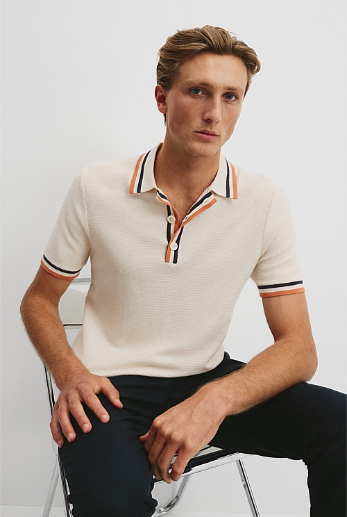 Australian Cotton Contrast Trim Polo