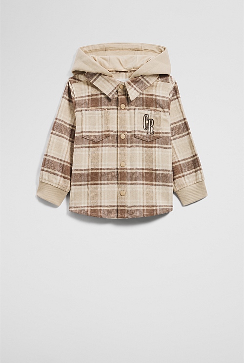 Hooded Check Shirt