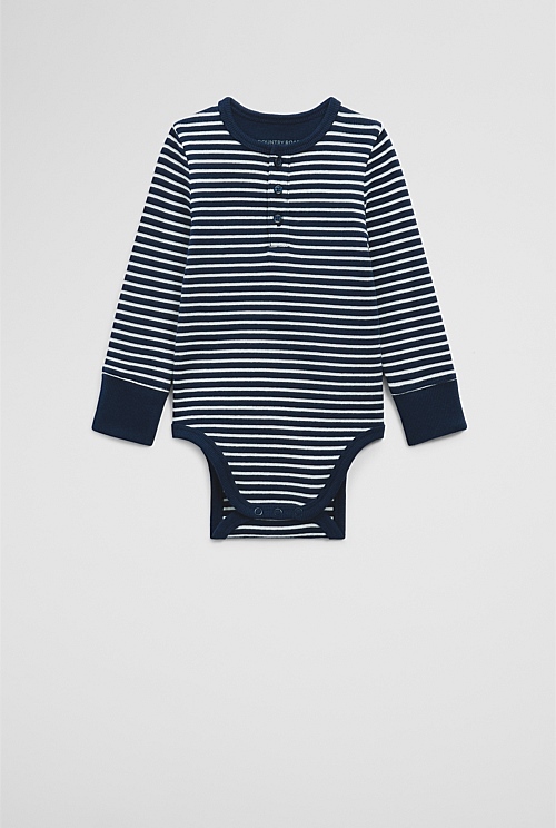 Organically Grown Cotton Rib Long Sleeve Bodysuit
