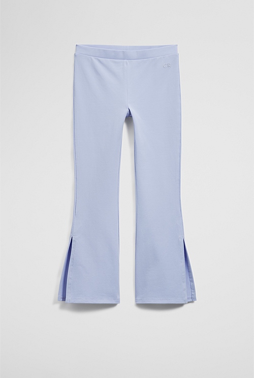 Organically Grown Cotton Blend Flare Tech Pant