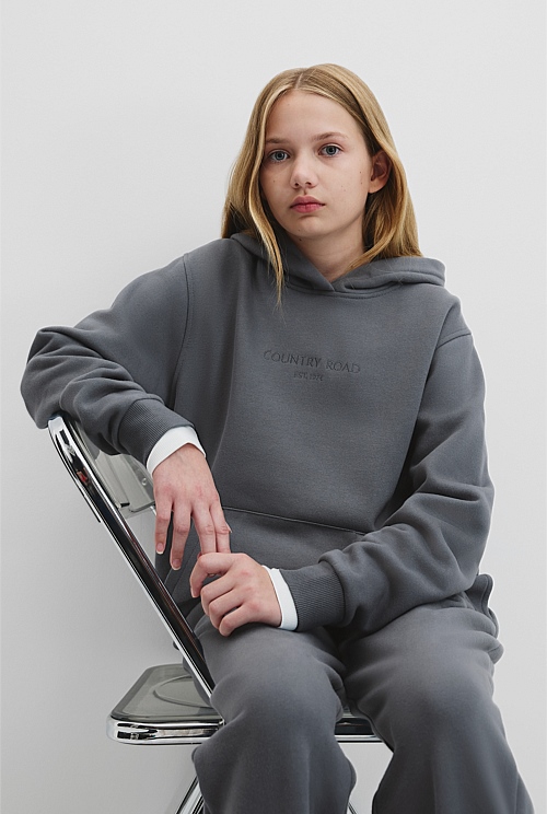 Teen Australian Cotton Logo Hooded Sweat