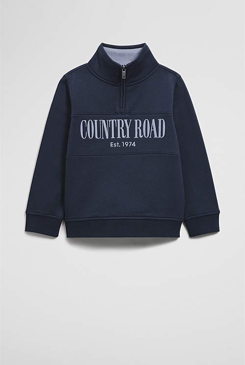 Verified Australian Cotton Heritage Half Zip Sweat