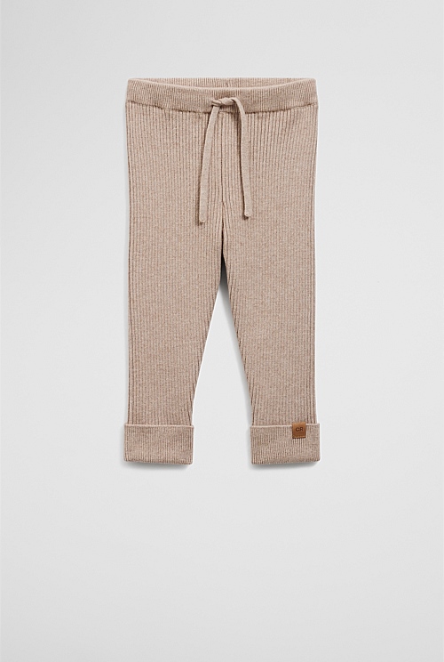 Organically Grown Cotton Blend Knit Legging