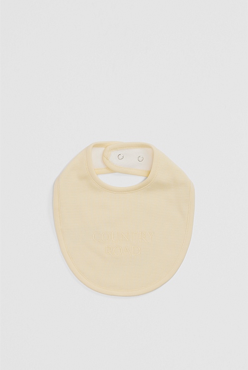 Organically Grown Cotton Waffle Bib