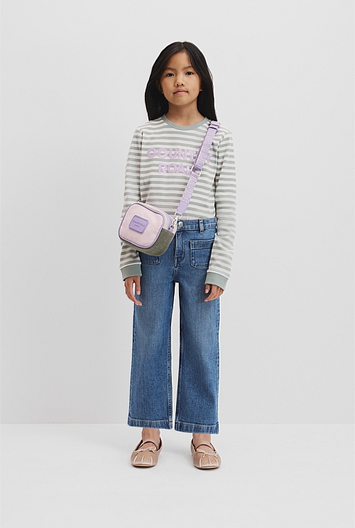 Organically Grown Cotton Long Sleeve Logo T-Shirt