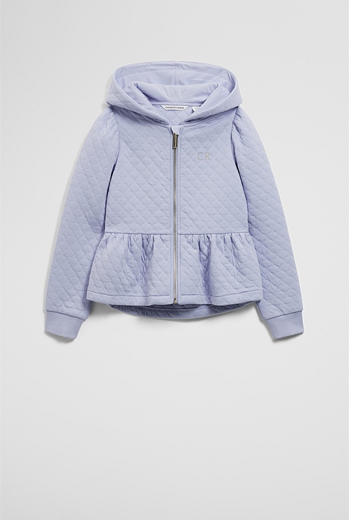 Quilted Zip-Through Sweat