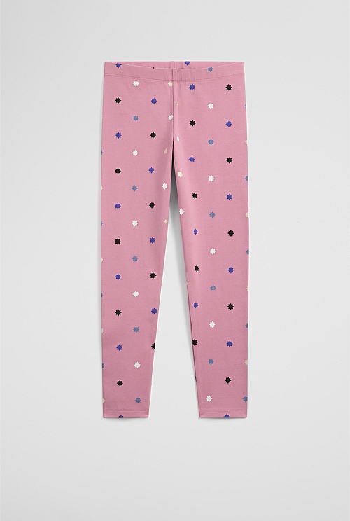 Organically Grown Cotton Blend Star Legging