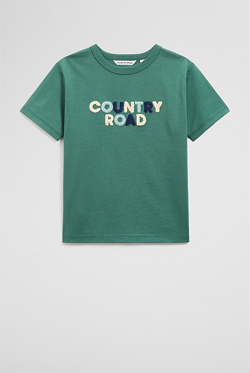 Organically Grown Cotton Boucle Logo T-Shirt