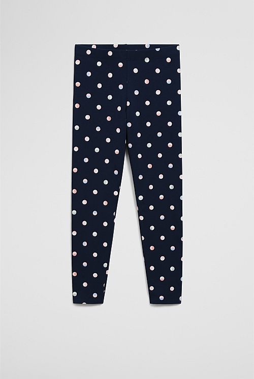 Organically Grown Cotton Blend Spot Legging