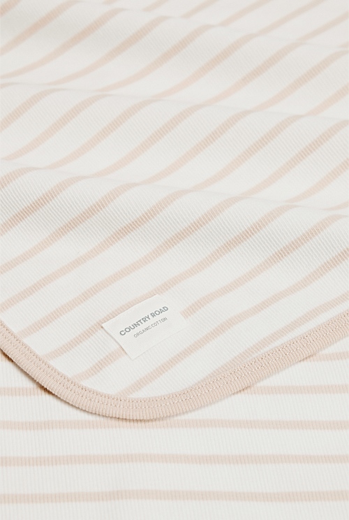 Organically Grown Cotton Stripe Rib Blanket Organically Grown Cotton Stripe Rib Blanket