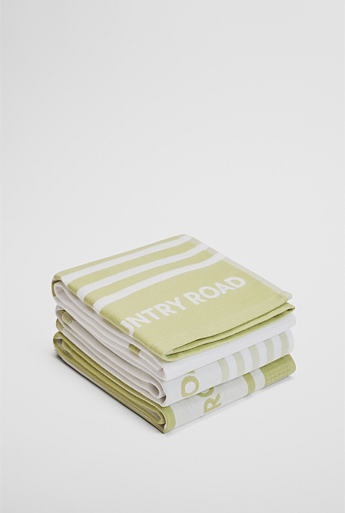 Aeri Verified Australian Cotton Tea Towel Pack of 3