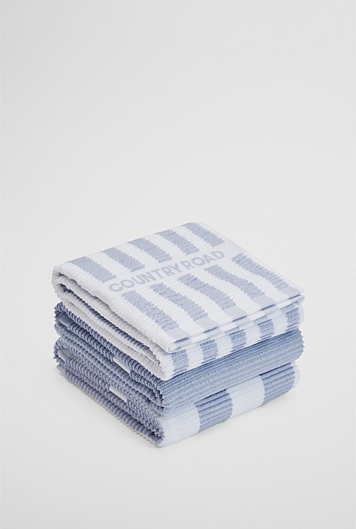CR Stripe Verified Australian Cotton Tea Towel Pack of 3