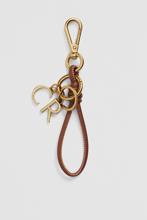 CR Letter Charm Keyring