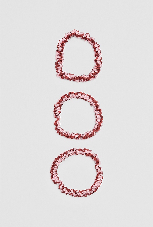 Small Silk Scrunchie Pack of 3
