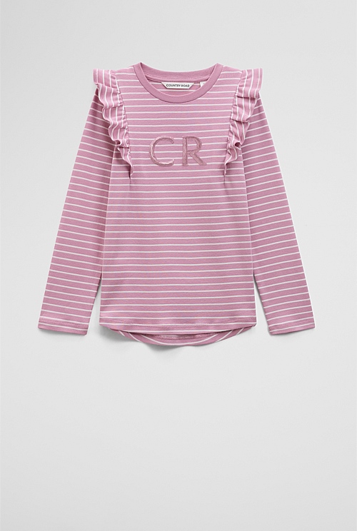 Australian Cotton Logo Frill T-Shirt Australian Cotton Logo Frill T-Shirt