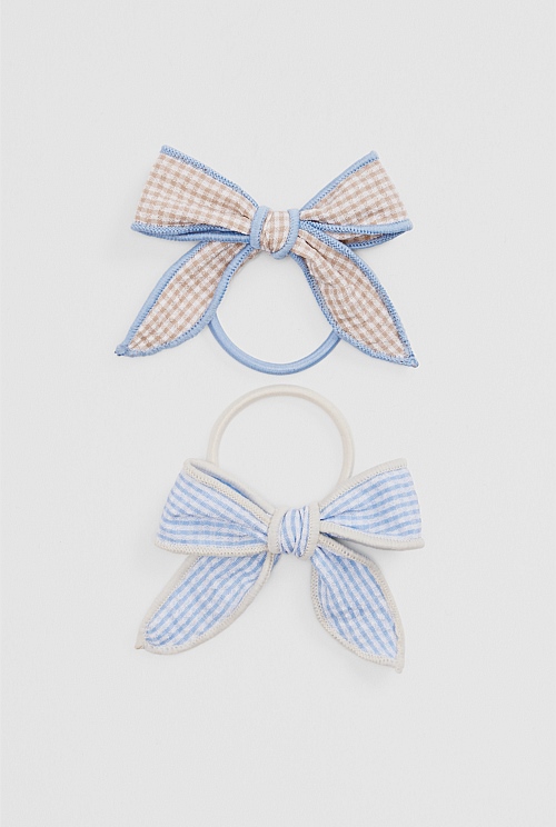 Gingham Hairtie Pack of 2