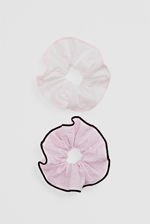Gingham Scunchie Pack of 2
