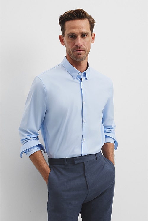 Slim Fit Stretch Cotton Shirt