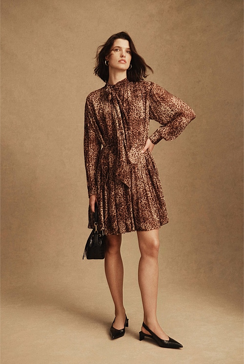 Print Cheetah Mini Dress