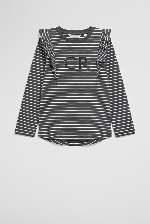 Australian Cotton Logo Frill T-Shirt