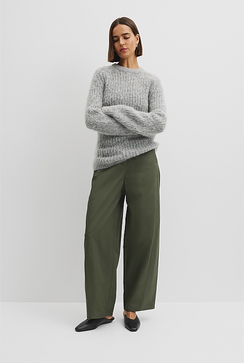 Fluffy Crew Neck Knit