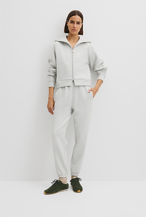 Australian Good Earth Cotton Zip Through Hooded Sweat