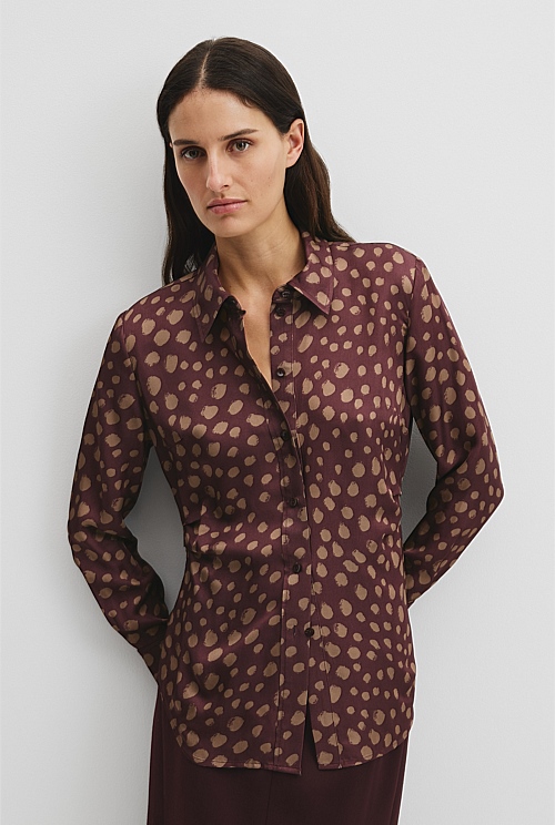 Print Tuck Shirt