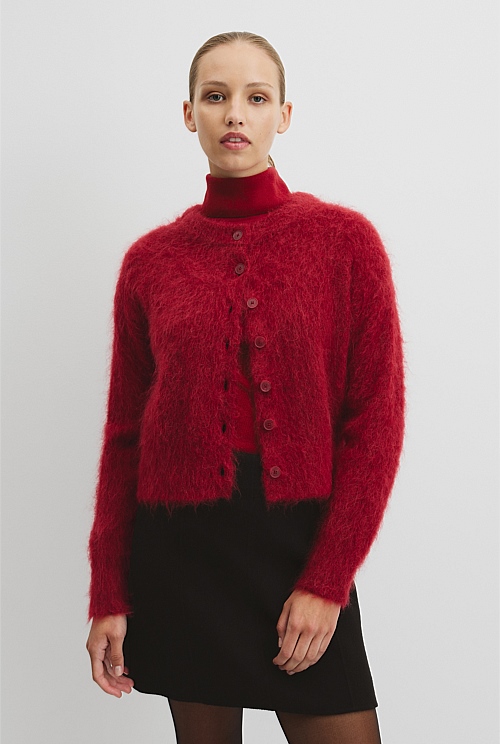 Long Sleeve Fluffy Cardigan