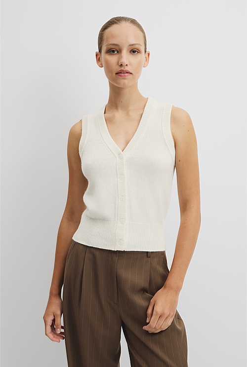Cotton Cash Knit Vest