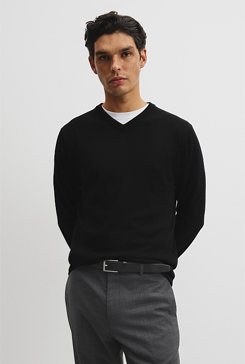 Merino Wool V-Neck Knit
