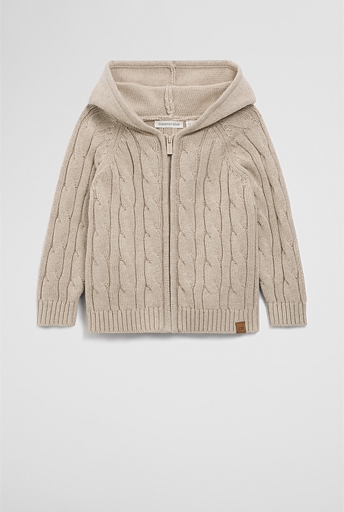 Hooded Zip Through Cardigan
