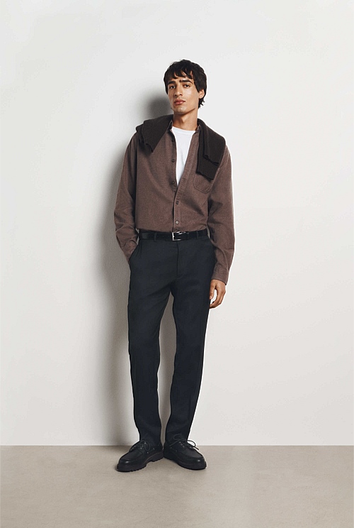 Regular Fit Brushed Cotton Shirt