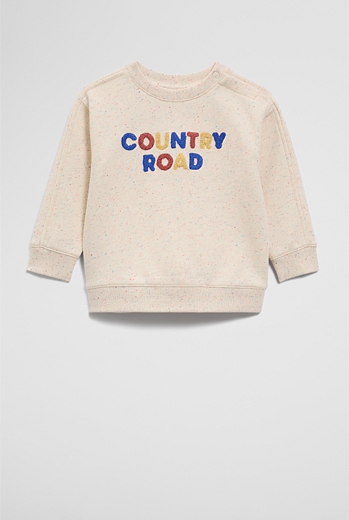 Australian Cotton Contrast Boucle Sweat Australian Cotton Contrast Boucle Sweat