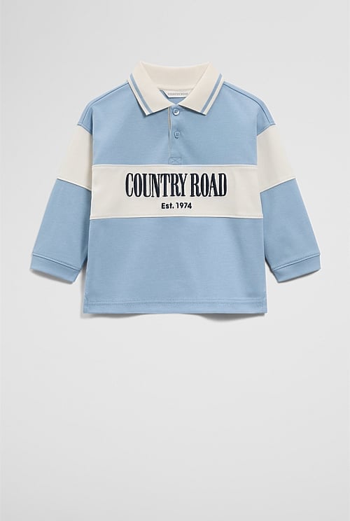 Organically Grown Cotton Logo Rugby T-Shirt