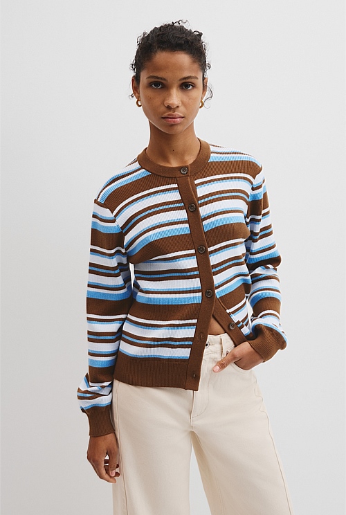 Stripe Knit Cardigan Stripe Knit Cardigan