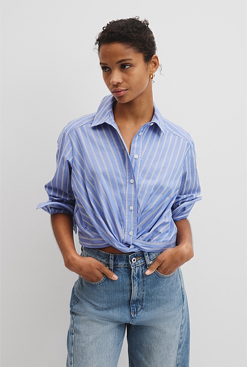 Twist Crop Shirt Twist Crop Shirt