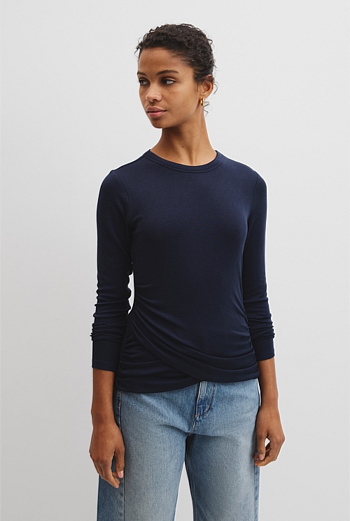 Jersey Wrap Top Jersey Wrap Top