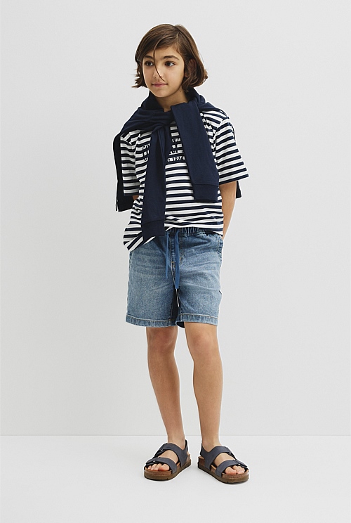 Teen Pull On Denim Short