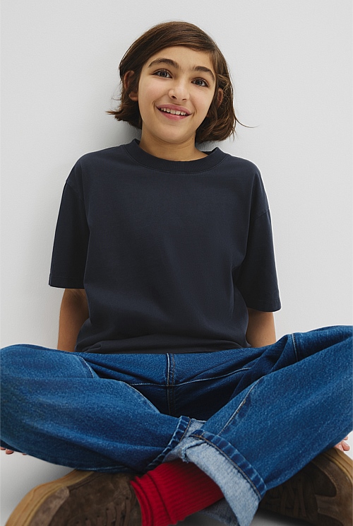 Teen Australian Cotton Relaxed Short Sleeve T-Shirt