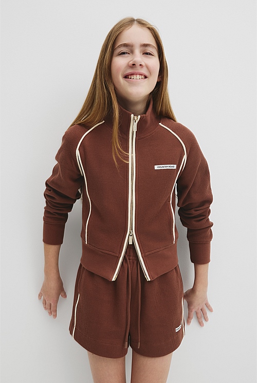 Teen Raglan Zip Through Jacket Teen Raglan Zip Through Jacket