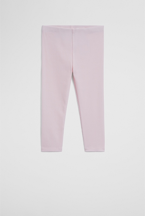 Organically Grown Cotton Blend Solid Rib Legging Organically Grown Cotton Blend Solid Rib Legging