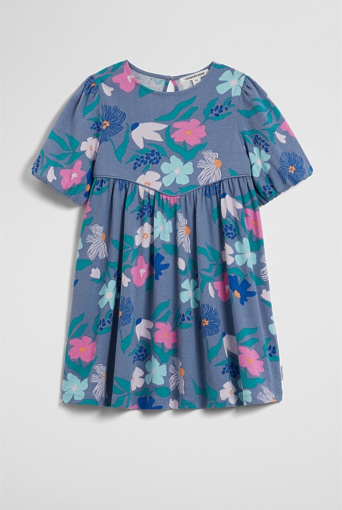 Australian Cotton Short Sleeve Print Jersey Dress