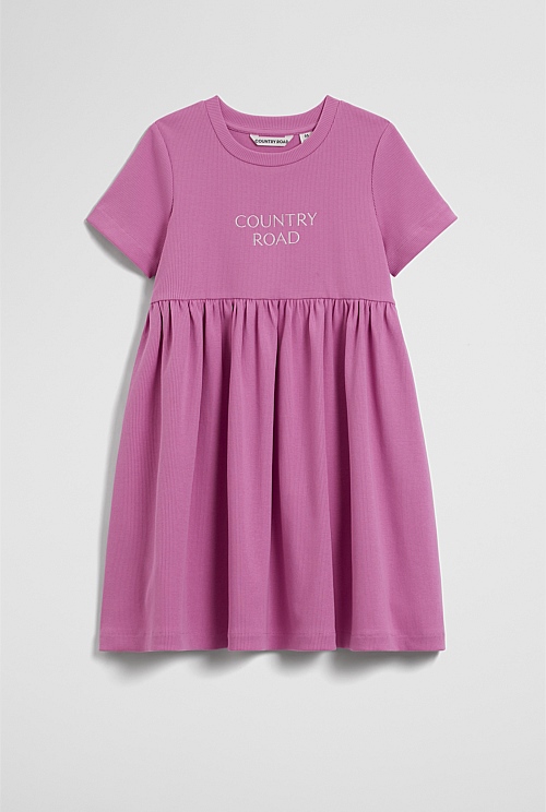 Australian Cotton Blend Short Sleeve Rib Dress Australian Cotton Blend Short Sleeve Rib Dress