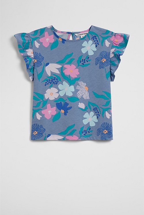 Australian Cotton Short Sleeve Yardage Print T-Shirt Australian Cotton Short Sleeve Yardage Print T-Shirt