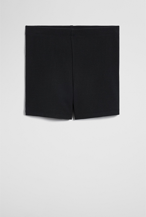 OrganicallyGrown Cotton Blend Rib Bike Short OrganicallyGrown Cotton Blend Rib Bike Short