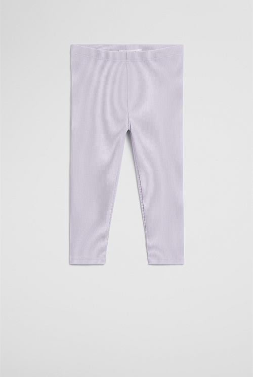 Organically Grown Cotton Blend Solid Rib Legging Organically Grown Cotton Blend Solid Rib Legging