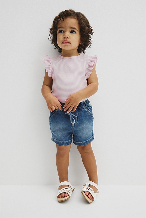 Pull On Denim Short Pull On Denim Short