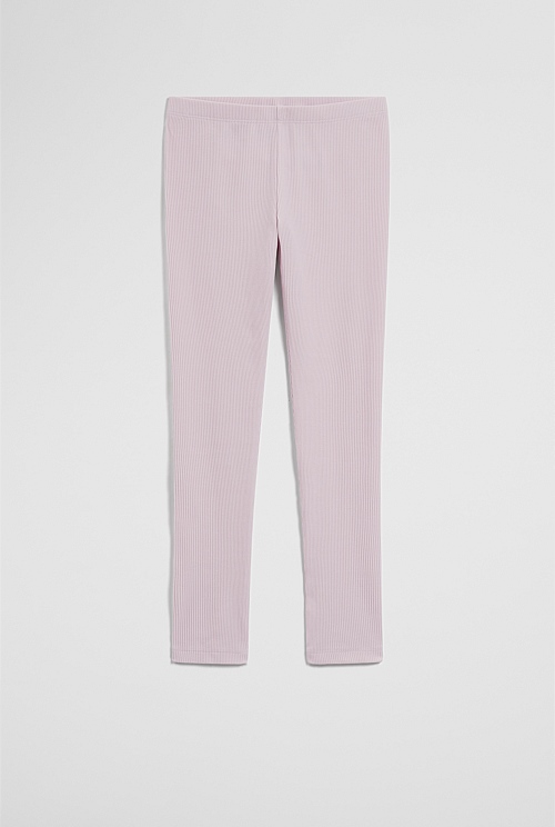 Organically Grown Cotton Blend Solid Rib Legging Organically Grown Cotton Blend Solid Rib Legging